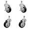 Service Caster 4 Inch SS Black Polyurethane Swivel 12mm Threaded Stem Caster Brakes, 2PK SSTS20S414-PPUB-BLK-TLB-M1215-2-S-2 - alternate 2